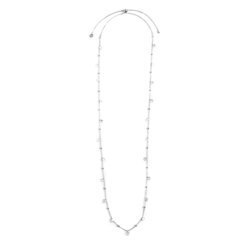 COLLANA 90CM CON CUBIC ZIRCONIA E SFERE