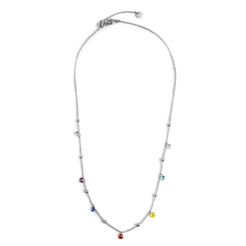 COLLANA 45CM CON CUBIC ZIRCONIA E SFERE
