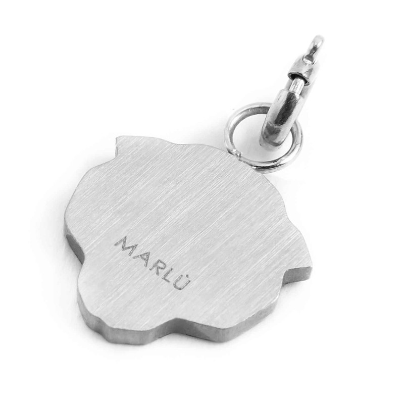 MATT BLACK OIL CHARM TIGER black oil charm tiger shape 11.20mm*11.82mm, with thickness 1.50 mm. The eyes are 2 black crystals wi