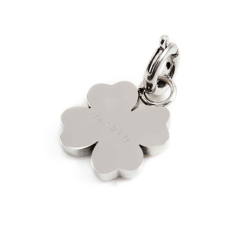 Charm quadrifoglio con cristalli