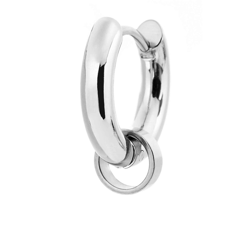 Orecchino a cerchio 16mm con anello per charm