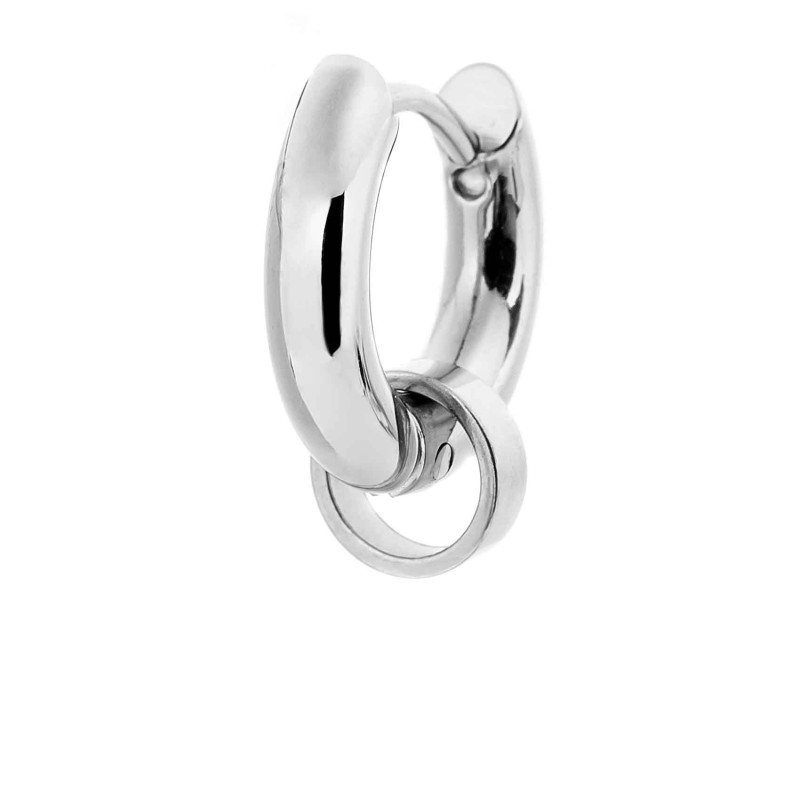 Orecchino a cerchio 14mm con anello per charm