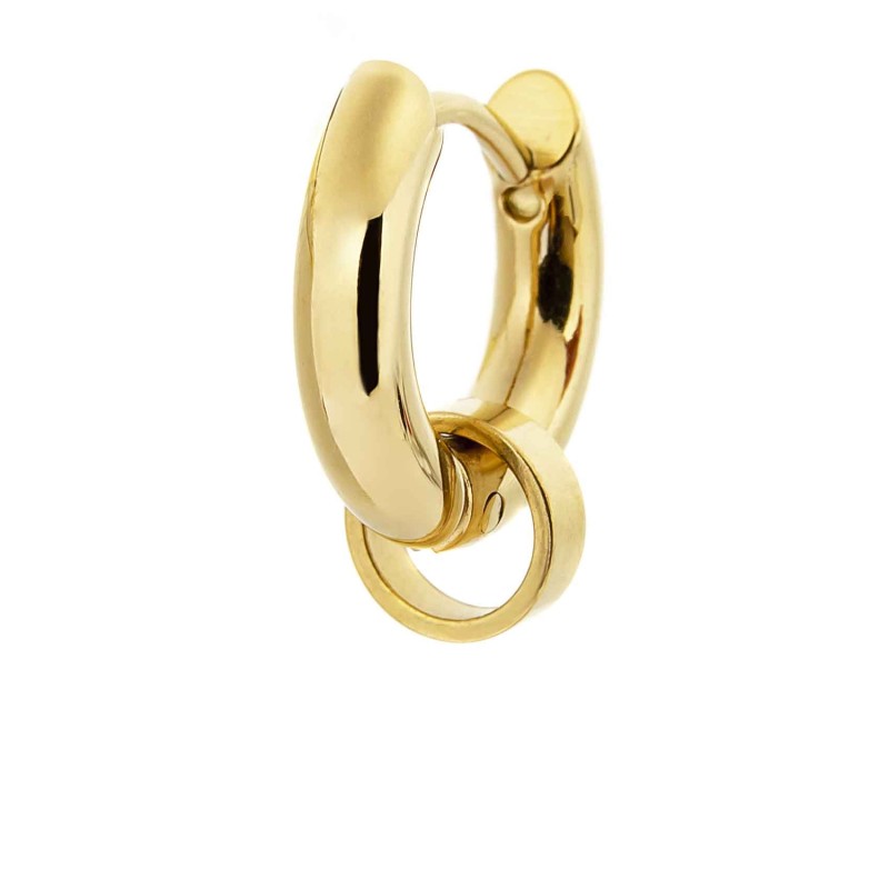 Orecchino a cerchio 14mm con anello per charm