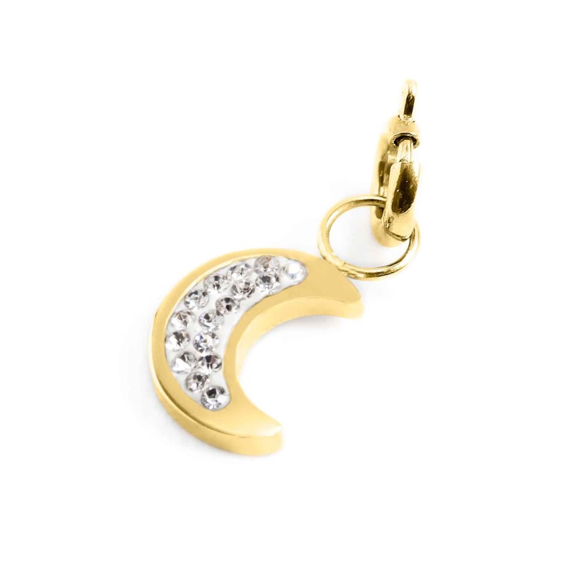 Charm luna con cristalli
