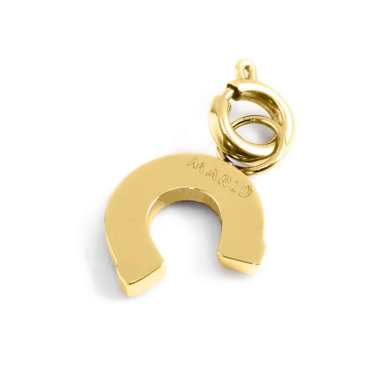 Charm ferro di cavallo con cristalli