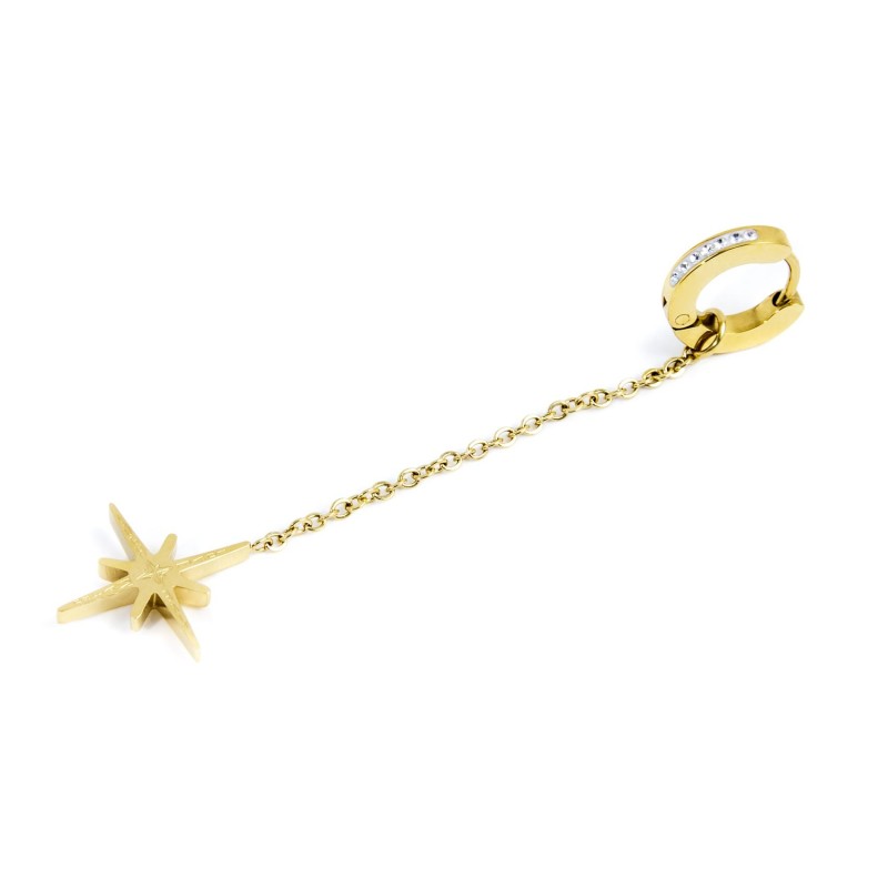 Orecchino cerchio pendente rosa dei venti