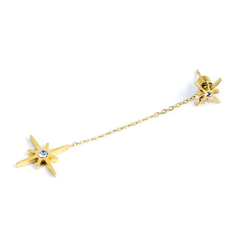 Orecchino rosa dei venti con pendente rosa dei venti