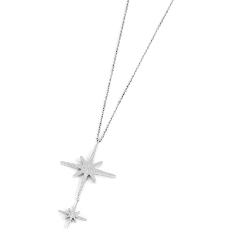 Collana rosa dei venti doppio pendente