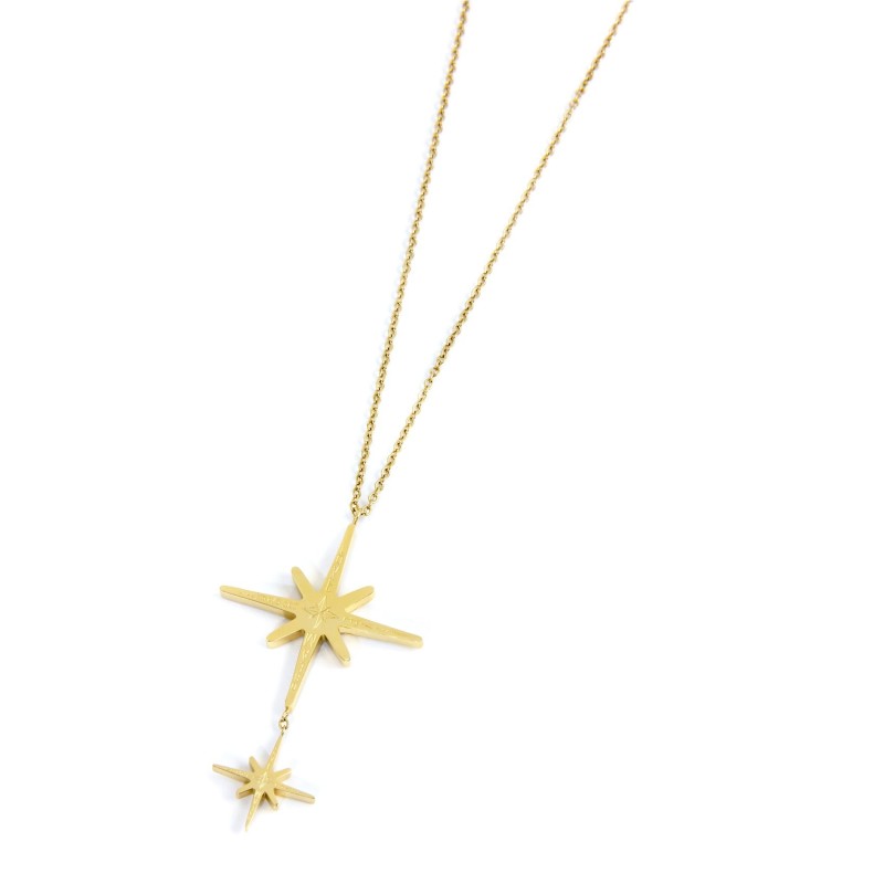 Collana rosa dei venti doppio pendente