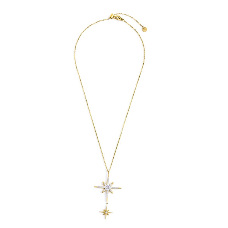 Collana rosa dei venti doppio pendente