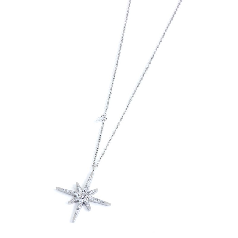 COLLANA ROSA DEI VENTI PEND E CRISTALLO