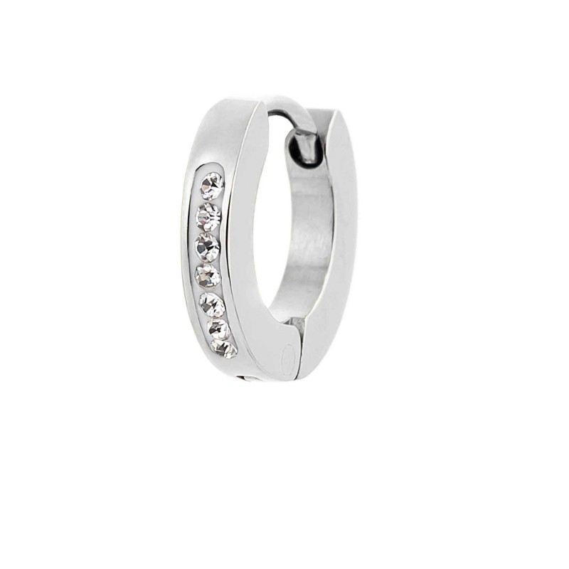 Orecchino a cerchio 11mm con cristalli