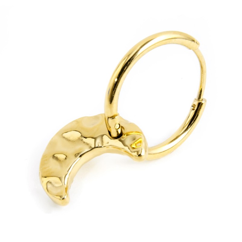 Orecchino a cerchio luna