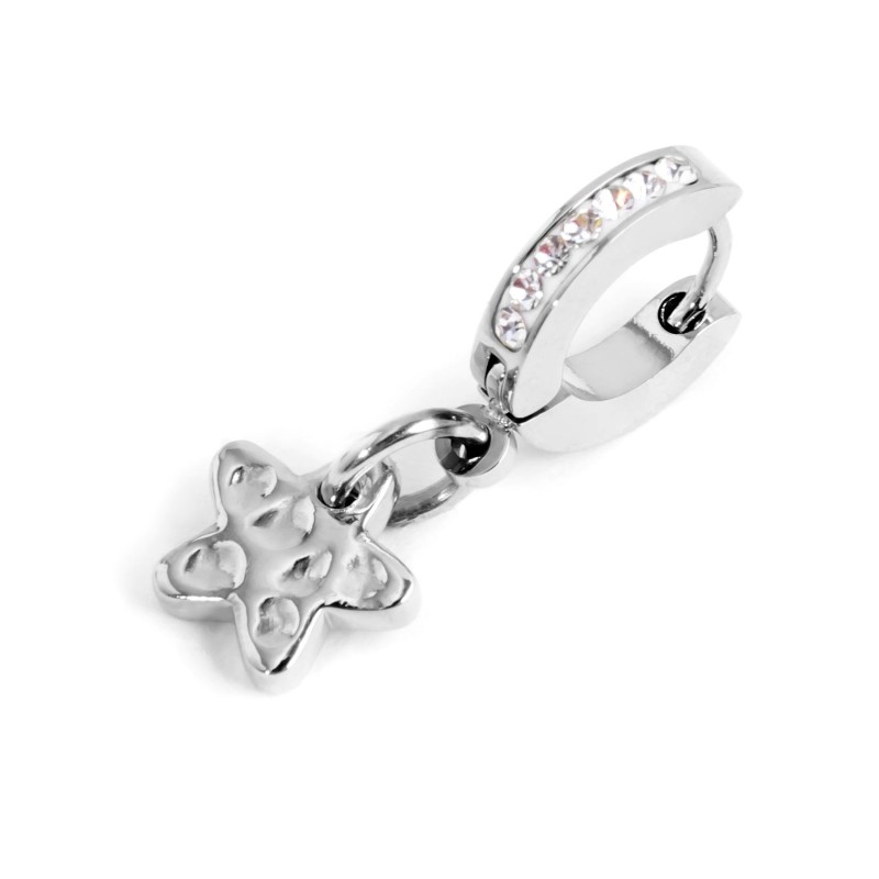 Orecchino a cerchio stella