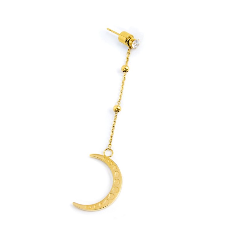 Orecchino pendente luna madreperla