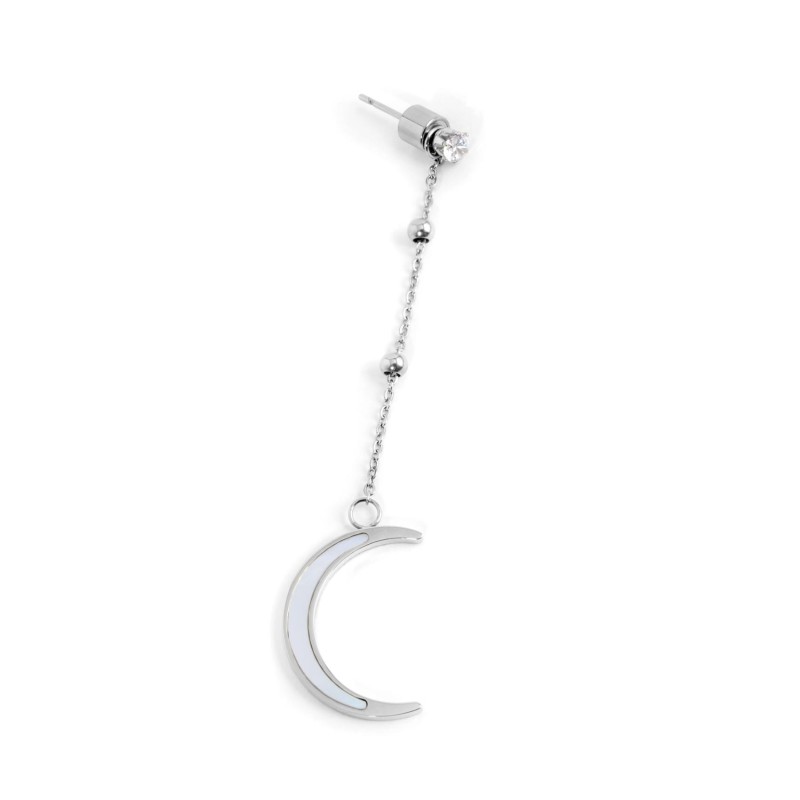 Orecchino pendente luna madreperla
