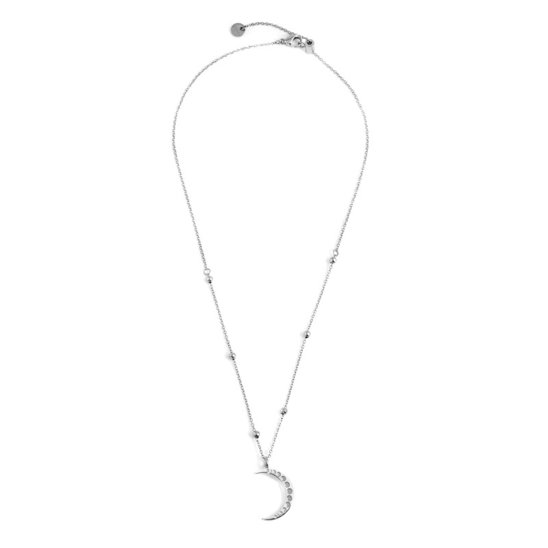 COLLANA CON PEND LUNA 20MM CON CRISTALLI