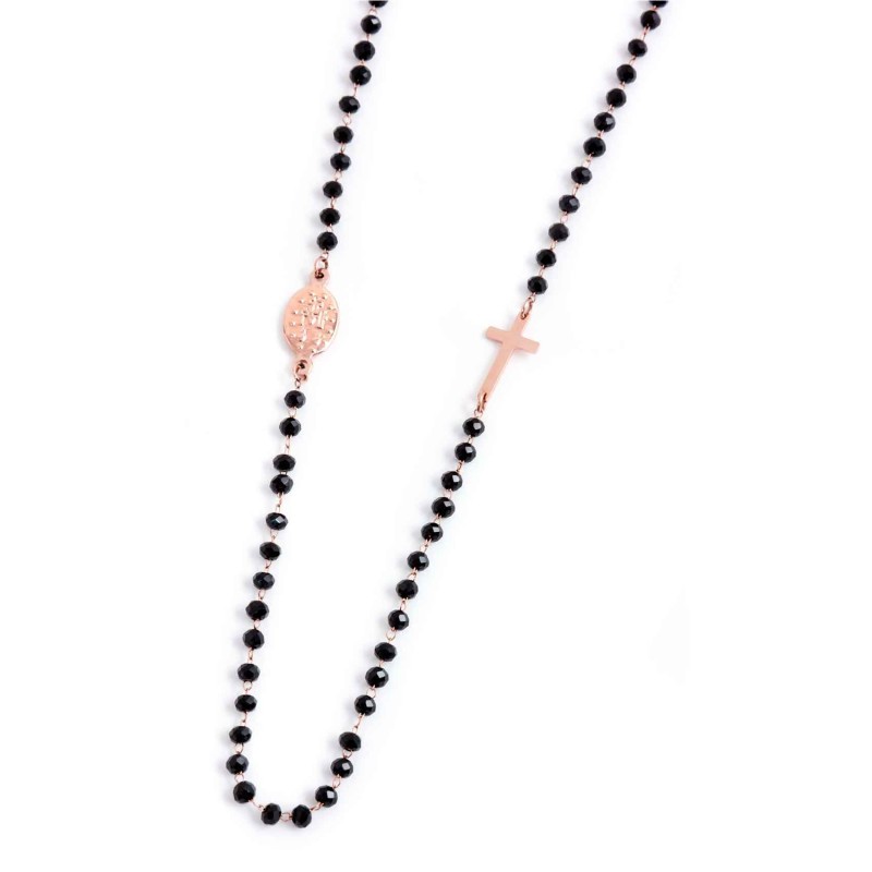 Collana rosario cristalli sfaccettati