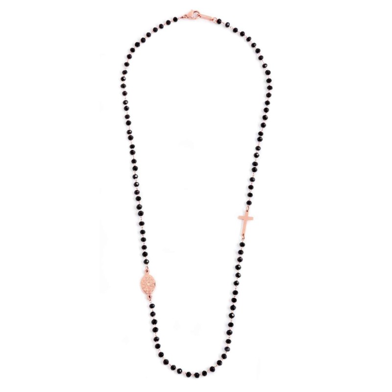 Collana rosario cristalli sfaccettati