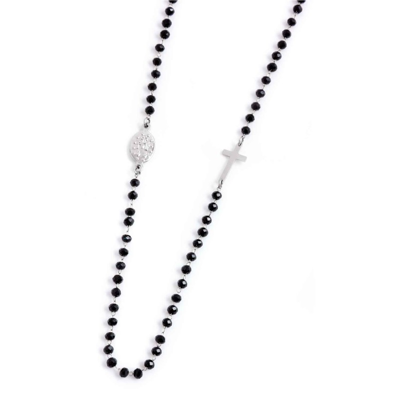 Collana rosario cristalli sfaccettati