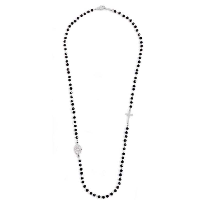 Collana rosario cristalli sfaccettati