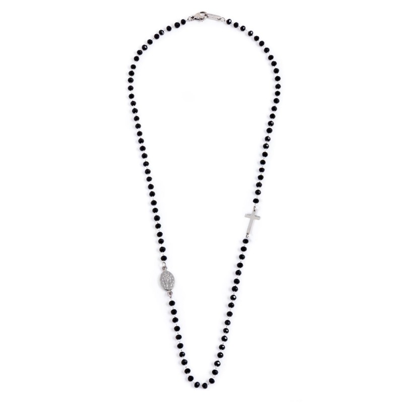 Collana rosario cristalli sfaccettati