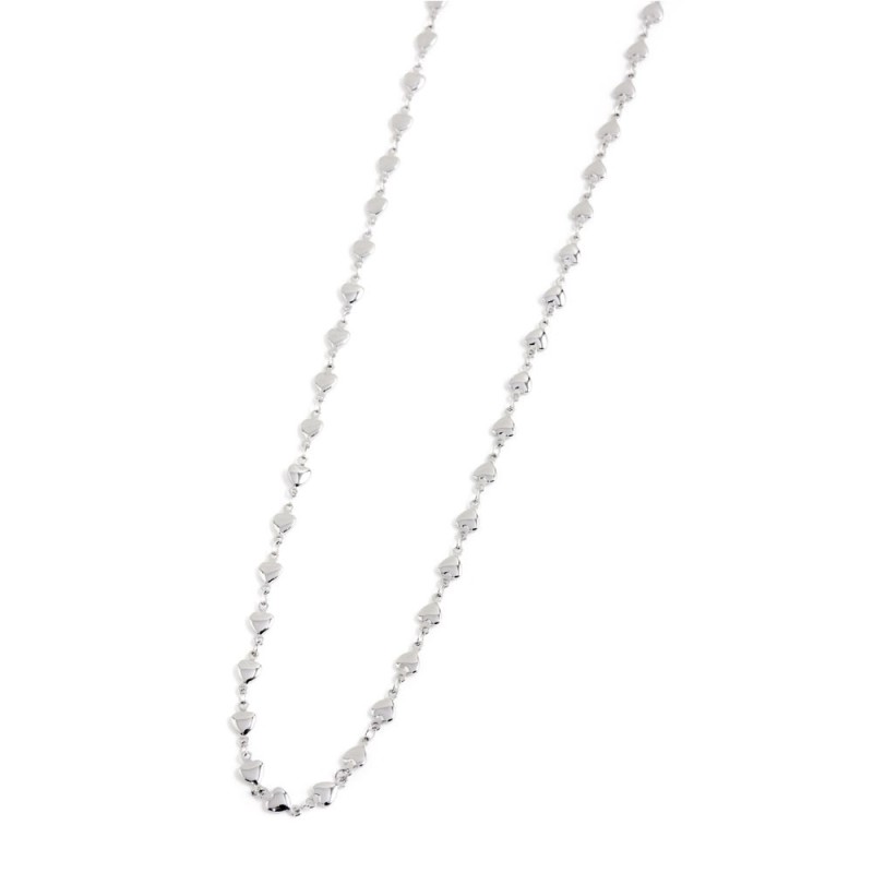 COLLANA CATENA CUORI 50CM