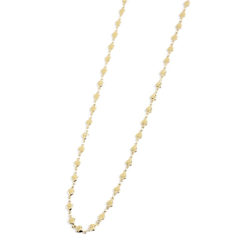 COLLANA CATENA CUORI 50CM