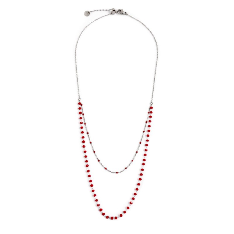 Collana cristalli sfaccettati