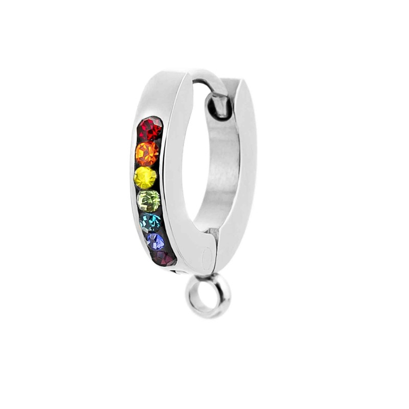 Orecchino a cerchio 11mm con anello per charm