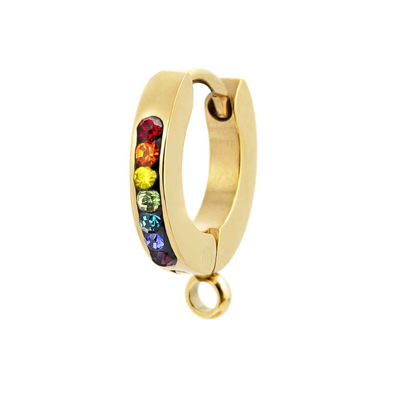 Orecchino a cerchio 11mm con anello per charm