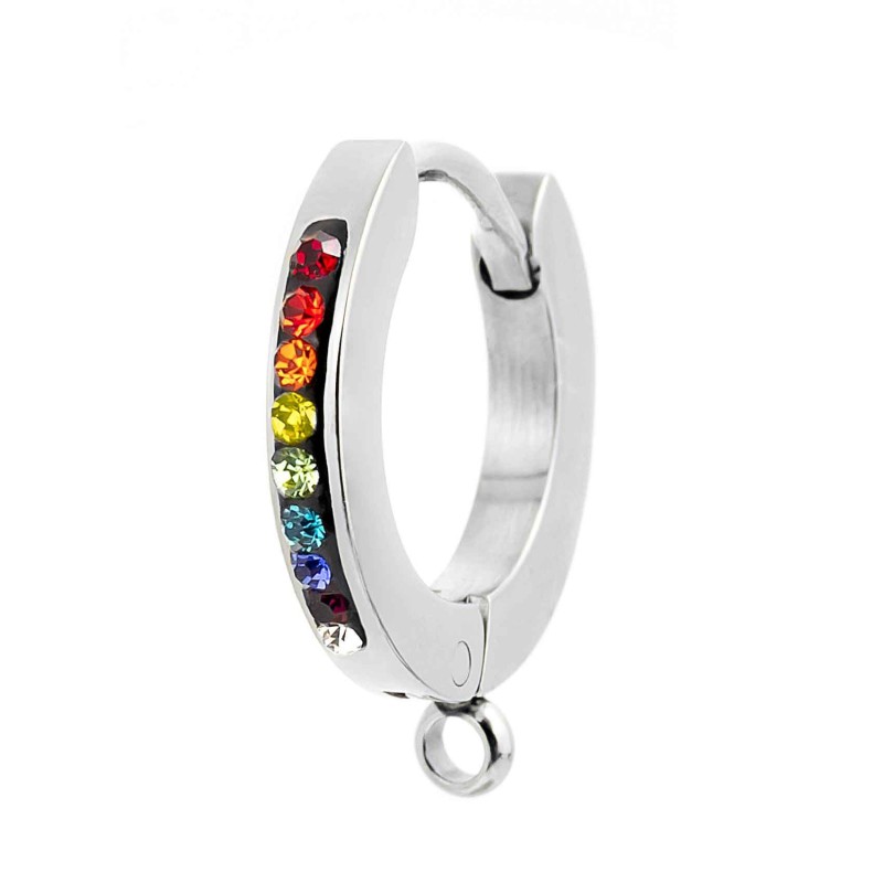 MONO OR CERCHIO D 14 MM CON CRISTALLI