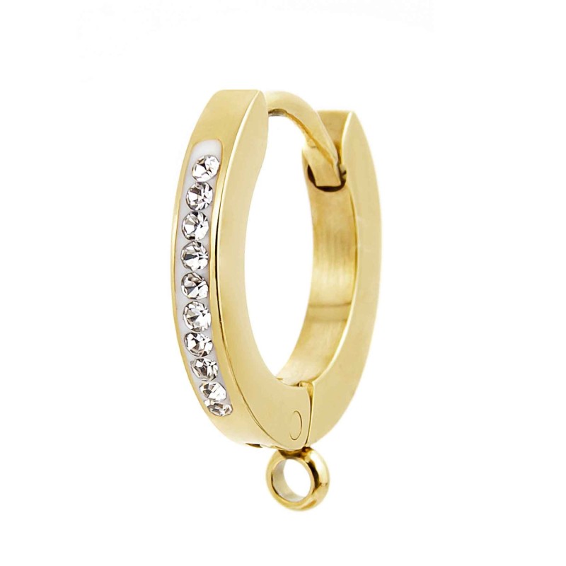 Orecchino a cerchio 14mm con anello per charm