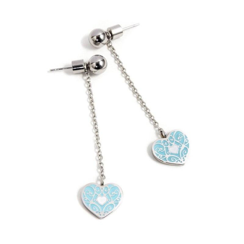 S.S.TURQUOISE HEART PENDANT EARRING S.S.TURQUOISE HEART PENDANT EARRING