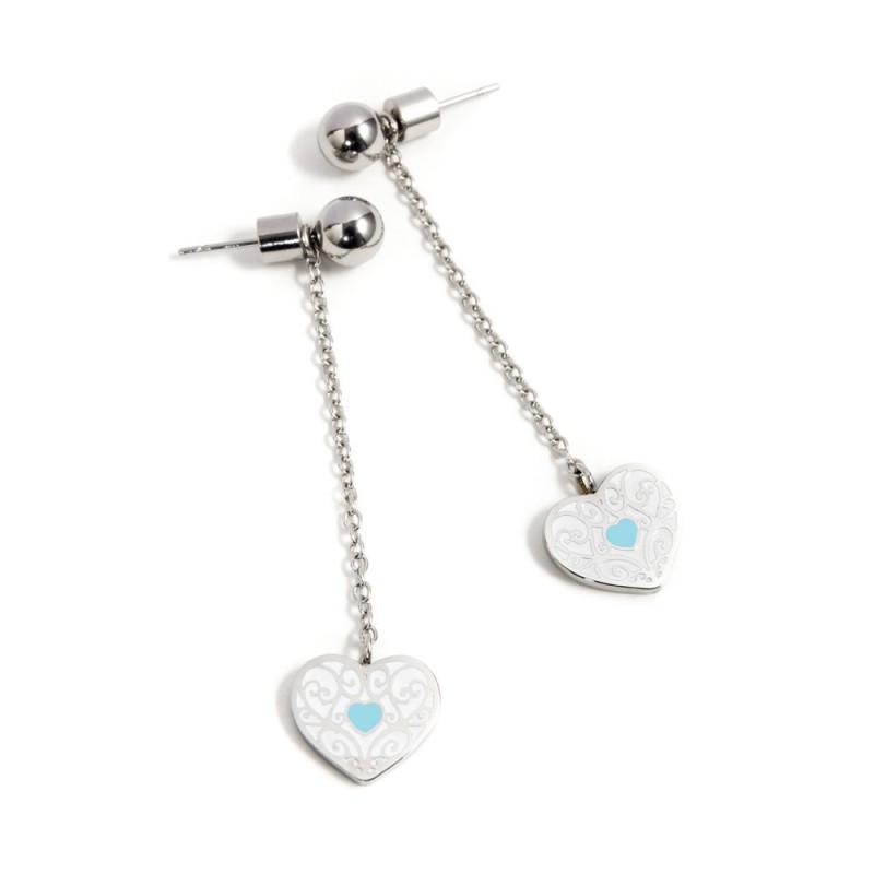 S.S.TURQUOISE HEART PENDANT EARRING S.S.TURQUOISE HEART PENDANT EARRING