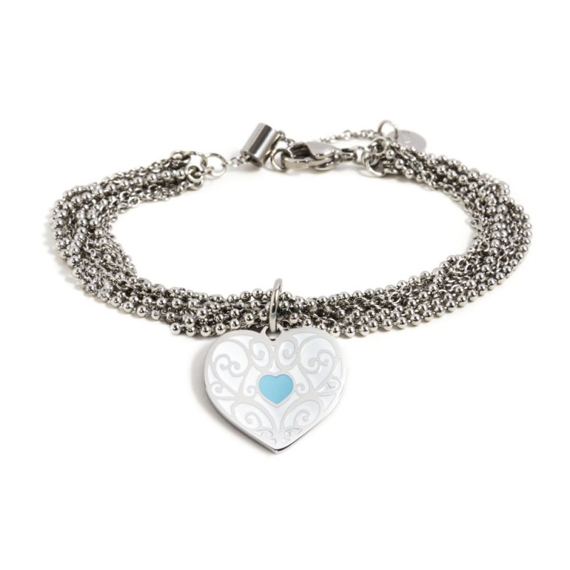 Bracciale con pendente cuore amore