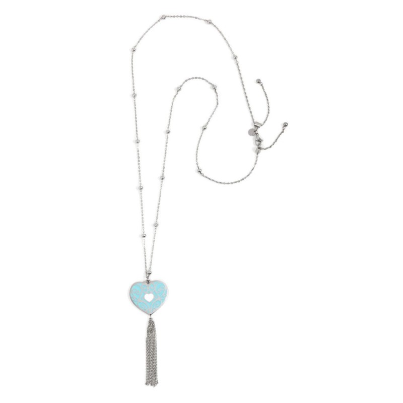 S.STEEL  HEART TASSEL NECKLACE S.STEEL  HEART TASSEL NECKLACE