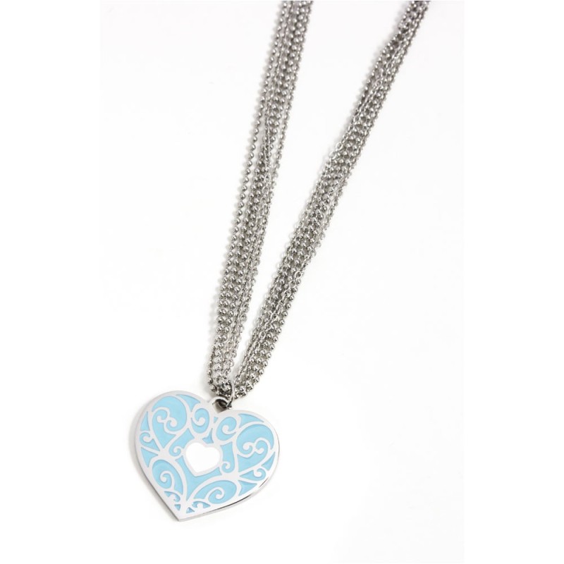 S.STEEL  HEART DOUBLE CHAIN S.STEEL  HEART DOUBLE CHAIN