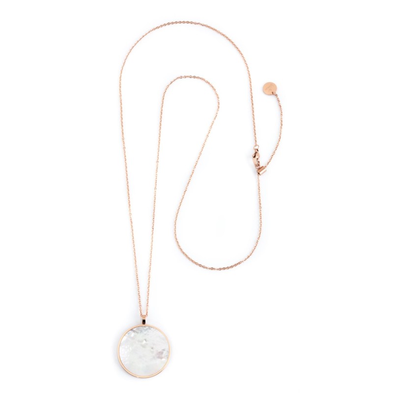 S.STEEL NECKLACE 3CM MOTHER OF PEARL S.STEEL NECKLACE 3CM MOTHER OF PEARL