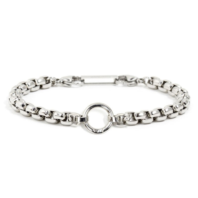 Bracciale catena box chain diamantata