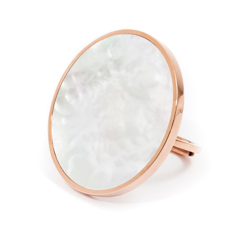 S.STEEL RING WITH MOTHER OF PEARL 3 CM S.STEEL RING WITH MOTHER OF PEARL 3 CM