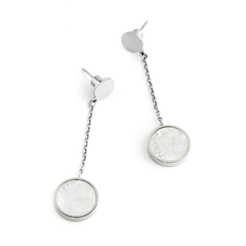S.STEEL EARRINGS PENDANT MOTHER OF PEARL S.STEEL EARRINGS PENDANT MOTHER OF PEARL