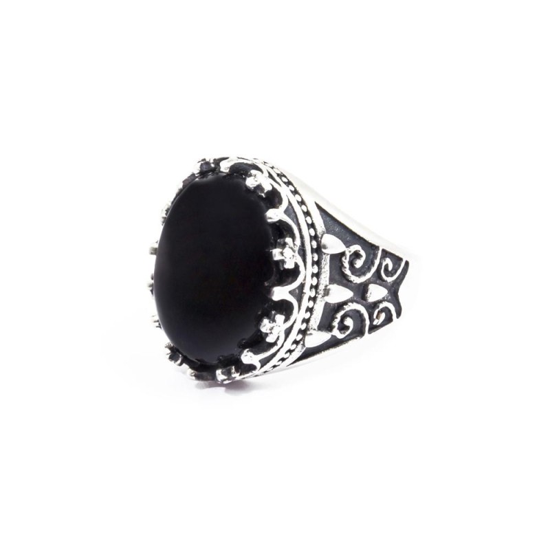 Anello agata nera