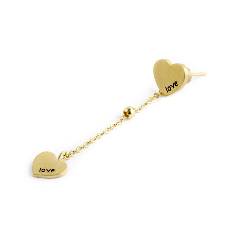 Orecchino cuore pendente cuore love