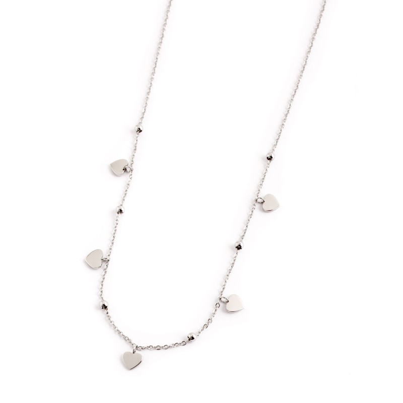 COLLANA CUORI LOVE ACCIAIO