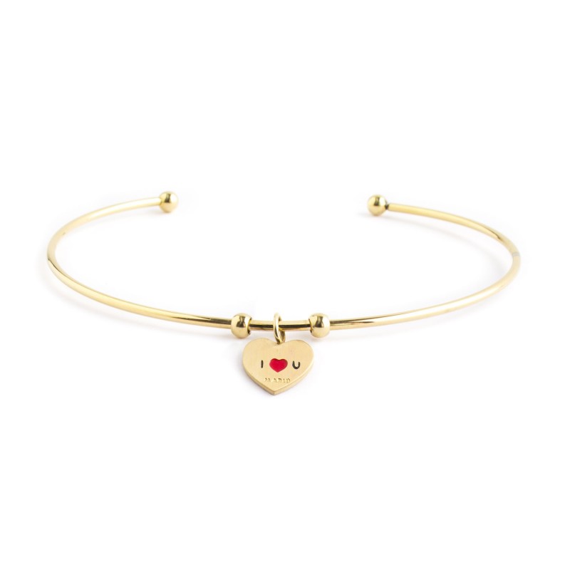 BRACCIALE RIGIDO CON CUORE LOVE
