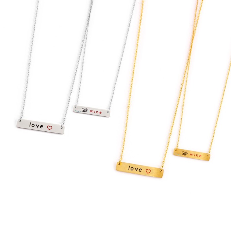 COLLANA ACCIAIO CON TAG LOVE