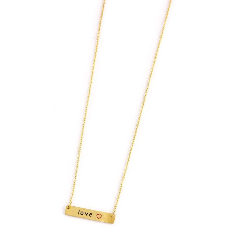 COLLANA ACCIAIO CON TAG LOVE