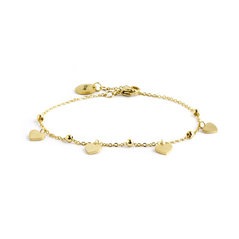 Bracciale cuori pendenti