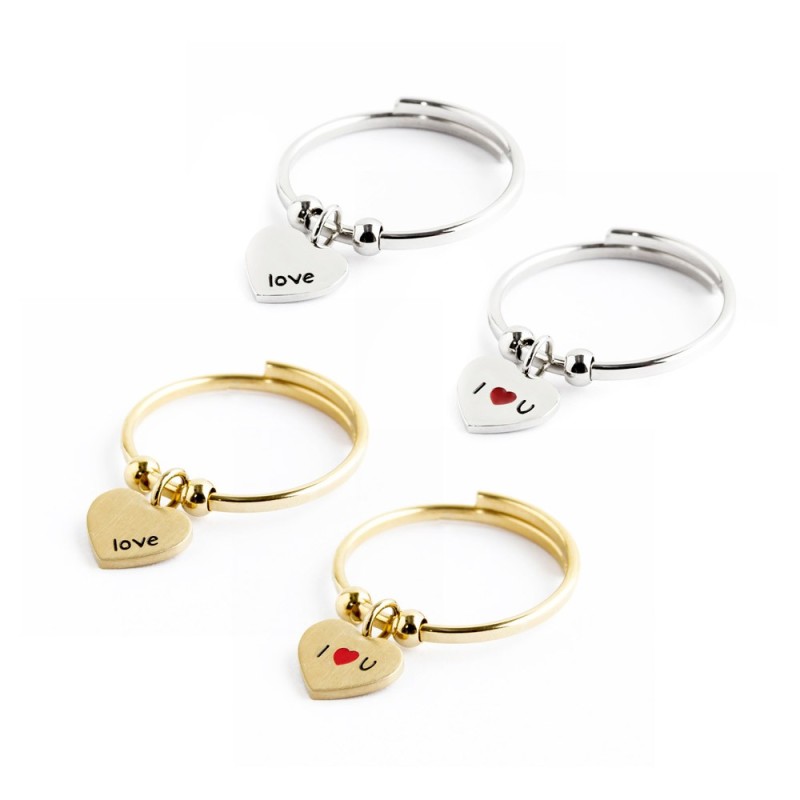 ANELLO CON CUORE PENDENTE